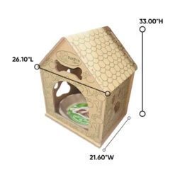 B Pet Eco-Friendly Cardboard Dog House W/Plush Bed! Indoor, Modern Crate Alt., Sustainable Shelter. Small/Med Dogs. Easy Assembly -Andisies Zone 2 2744d93d b3ea 44b3 b610 fa39ee21e1b4