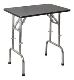 Aeolus Height-Adjustable Folding Grooming Table With Stainless Steel Legs