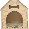 B Pet Eco-Friendly Cardboard Dog House W/Plush Bed! Indoor, Modern Crate Alt., Sustainable Shelter. Small/Med Dogs. Easy Assembly -Andisies Zone CASAPERRO 1 SINFONDO
