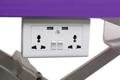 Aeolus Pro Electric Lift Grooming Table -Andisies Zone FT 899 PRO Purple Professional Accordion Electric Lift Grooming table plug and USB port