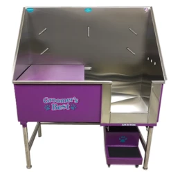 Groomer's Best Stainless Steel Elite Dog Grooming Bath Tub W/ Steps -Andisies Zone GB48EL PR