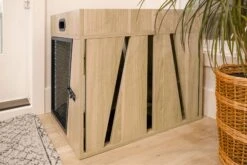 Lucky Kennels Penny Pet Crate, Modern Dog Crate, Designer Cat Crate, Geometric Wooden Pet Crate, Cozy Pet House With Side Table, Storage Compartment For Leashes, Treats, Beds 19 Lucky Kennels Penny Pet Crate, Modern Dog Crate, Designer Cat Crate, Geometric Wooden Pet Crate, Cozy Pet House With Side Table, Storage Compartment For Leashes, Treats, Beds -Andisies Zone PennyPetCrate 4