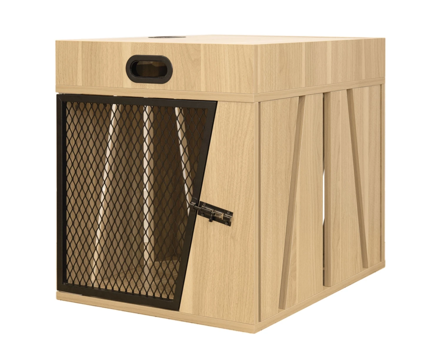 Lucky Kennels Penny Pet Crate, Modern Dog Crate, Designer Cat Crate, Geometric Wooden Pet Crate, Cozy Pet House With Side Table, Storage Compartment For Leashes, Treats, Beds 4 Lucky Kennels Penny Pet Crate, Modern Dog Crate, Designer Cat Crate, Geometric Wooden Pet Crate, Cozy Pet House With Side Table, Storage Compartment For Leashes, Treats, Beds - Image 2