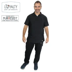 Loyalty Pet Products Special Edition Designed Quarter Zip Smocks W/ FuRResist -Andisies Zone Quarter Zip Smock Him Full Length