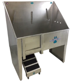 Groomer's Best Stainless Steel Walk-Through Grooming Bath Tub -Andisies Zone Walk Through LH Ramp In 1
