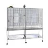 A&E Double Flight Cage With Divider -Andisies Zone aviary a e double flight cage with divider 1