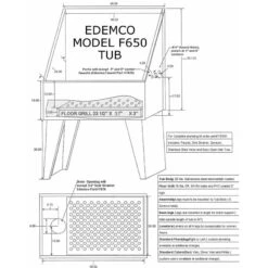 Edemco 48" Standard Powder Coated Steel Dog Grooming Bath Tub **Lead Time Applies -Andisies Zone bath tubs edemco 48 standard powder coated steel dog grooming bath tub 3