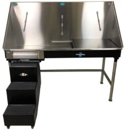 Groomer's Best Stainless Steel ADA Compliant Elite Dog Grooming Bath Tub With Lift & Slide Steps