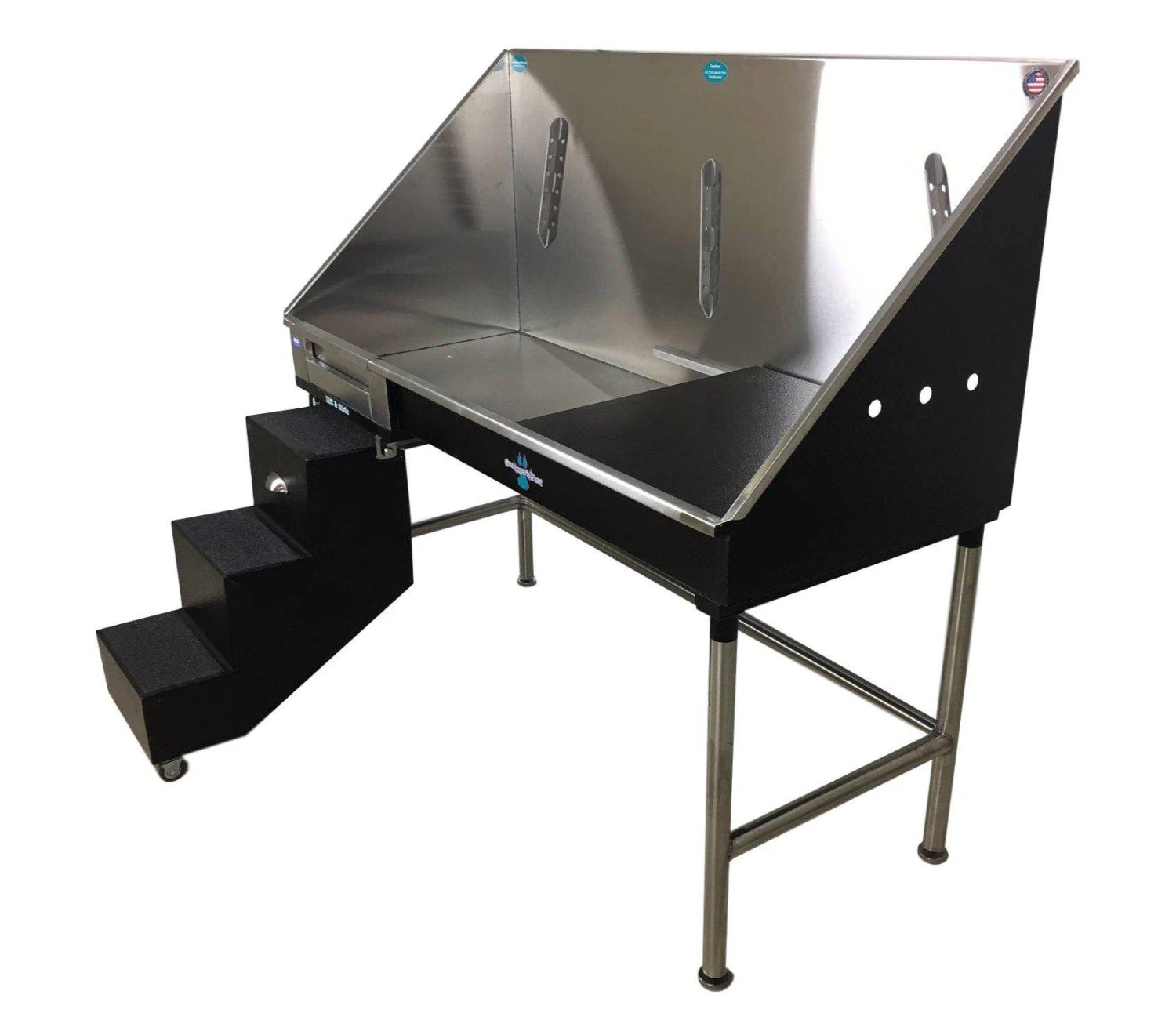 Groomer's Best Stainless Steel ADA Compliant Elite Dog Grooming Bath Tub With Lift & Slide Steps 5 Groomer's Best Stainless Steel ADA Compliant Elite Dog Grooming Bath Tub With Lift & Slide Steps - Image 3