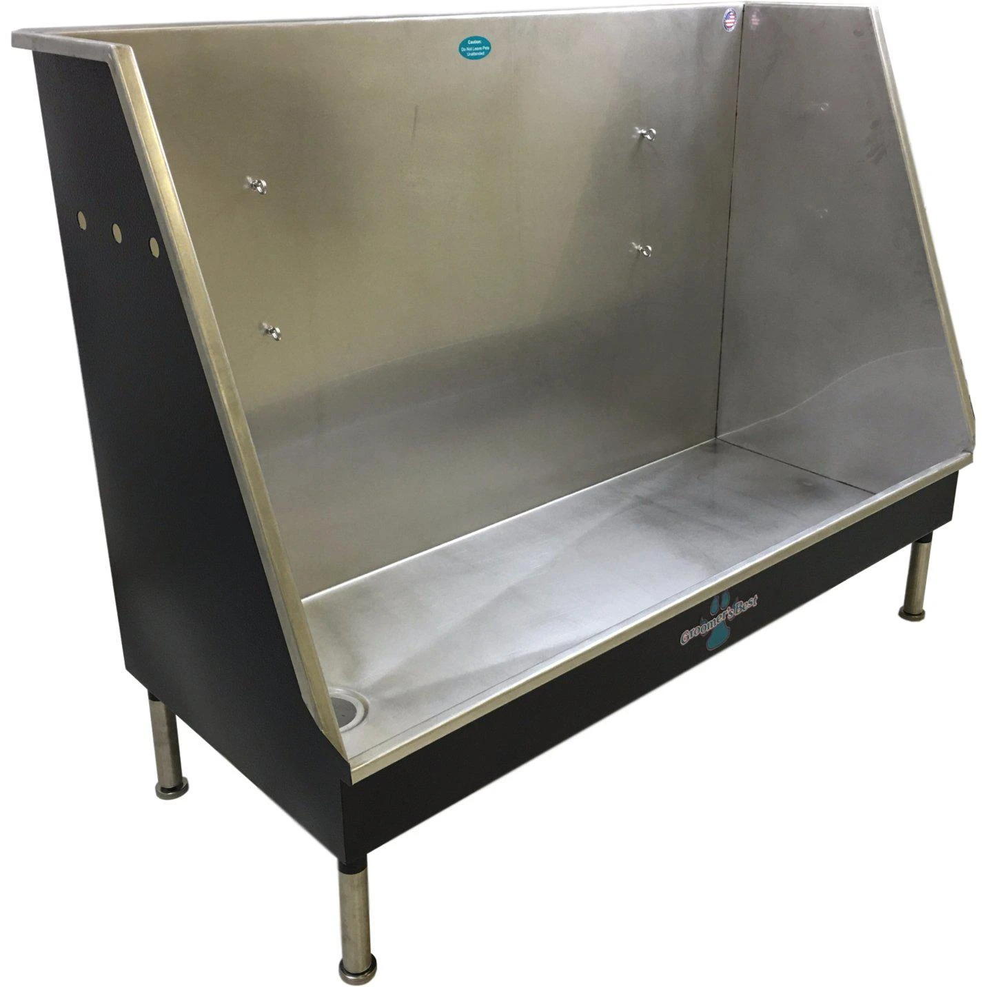 Groomer's Best Stainless Steel Elite Walk-In Dog Grooming Bath Tub 3 Groomer's Best Stainless Steel Elite Walk-In Dog Grooming Bath Tub