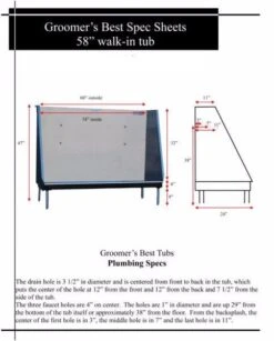 Groomer's Best Stainless Steel Elite Walk-In Dog Grooming Bath Tub 24 Groomer's Best Stainless Steel Elite Walk-In Dog Grooming Bath Tub -Andisies Zone bath tubs groomer s best stainless steel elite walk in dog grooming bath tub 7