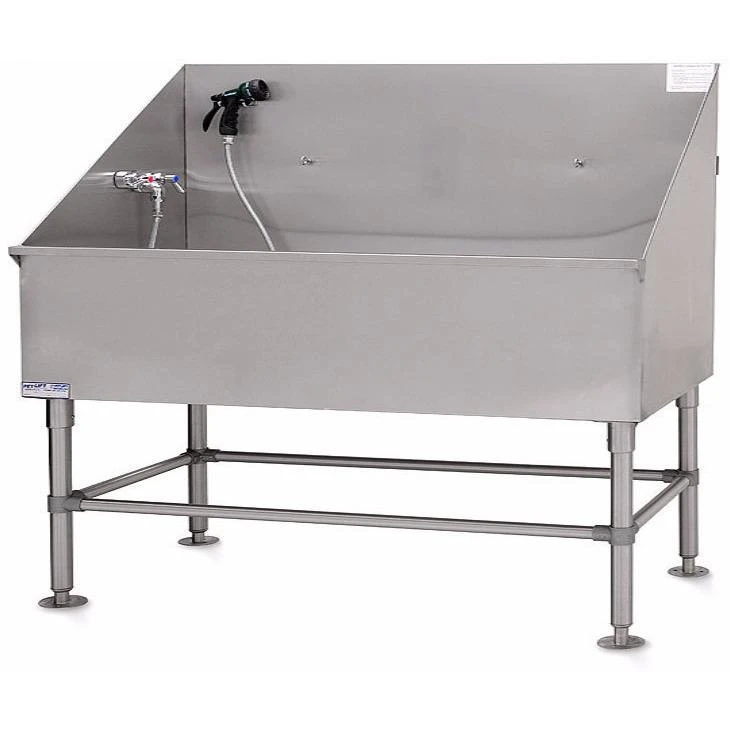 Stainless Steel Classic Dog Grooming Bath Tub 60" 2 Stainless Steel Classic Dog Grooming Bath Tub 60"