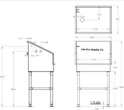 The Mini Monster Bath 32″ -Andisies Zone bath tubs petlift stainless steel mini dog grooming bath tub for tall people or wheelchair accessible ada 3