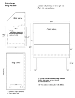 Poly Pet Tubs Professional Dog Grooming Tub With Ramp 58" 18 Poly Pet Tubs Professional Dog Grooming Tub With Ramp 58" -Andisies Zone bath tubs poly pet tubs professional dog grooming tub with ramp 15
