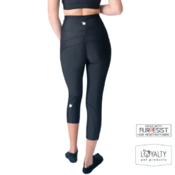 Loyalty Pet Products Black Fur Resistant Leggings -Andisies Zone capri back