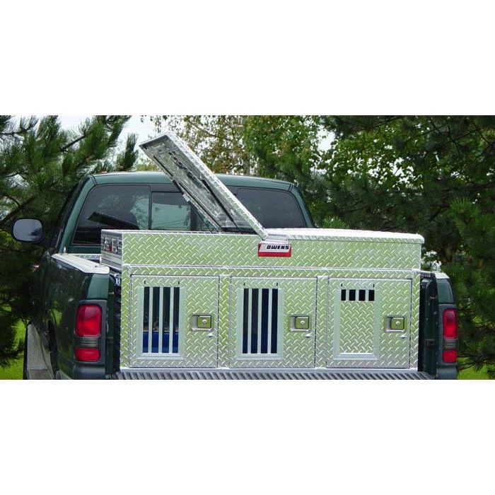 Owens - Aluminum Dog Box For Trucks (Triple) 4 Owens - Aluminum Dog Box For Trucks (Triple) - Image 2