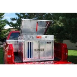 Owens All Seasons Aluminum Double Dog Box -Andisies Zone dog box owens hunter all seasons aluminum double dog box 3