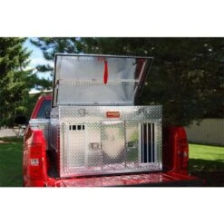 Owens All Seasons Aluminum Double Dog Box -Andisies Zone dog box owens hunter all seasons aluminum double dog box 4