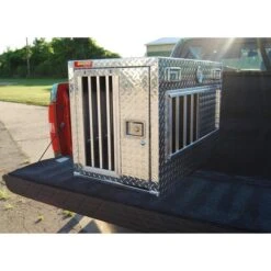 Owens All Seasons Aluminum Single Dog Box -Andisies Zone dog box owens hunter all seasons aluminum single dog box 3