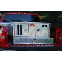 Owens Pro Aluminum Double Dog Box W/ Storage -Andisies Zone dog box owens pro hunter aluminum double dog box w storage 2