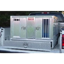 Owens Pro Aluminum Double Dog Box W/ Storage -Andisies Zone dog box owens pro hunter aluminum double dog box w storage 3
