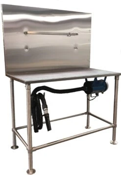 Stainless Steel Drying Table With Optional Integrated K-9 II Dog Grooming Dryer
