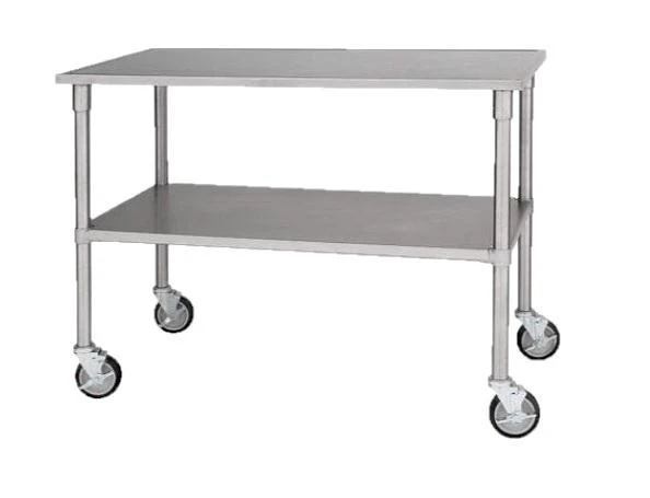 DRE Stainless Steel Veterinary Mobile Gurney And Supply Transport Table 4 DRE Stainless Steel Veterinary Mobile Gurney And Supply Transport Table - Image 2