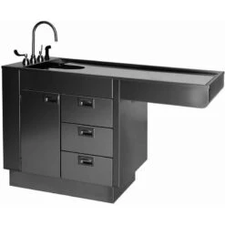All Stainless Steel With 3 Drawers & Cabinet Veterinary Wet Table
