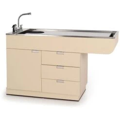 Veterinary Wet Table Stainless Steel Top & Storage | Multi Purpose | TWC-750-48 - Single Level